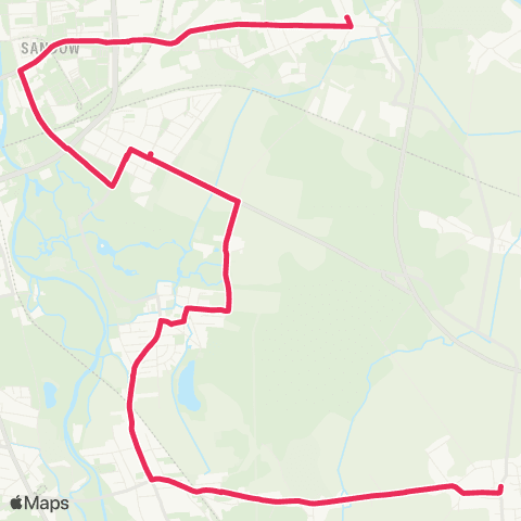 Cottbusverkehr Vorpark ↔︎ Dissenchen Schule map