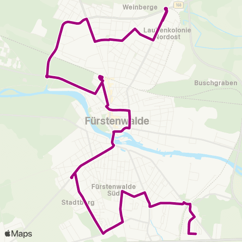 Busverkehr Oder-Spree O-Lilienthal-Str ↔︎ Platz Der Solidarität map