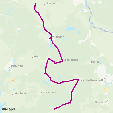 Busverkehr Oder-Spree Ausflugslinie ↔︎ Ausflugslinie map