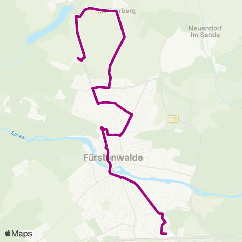 Busverkehr Oder-Spree Expressbus Osz ↔︎ Expressbus Bhf map