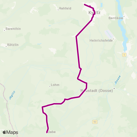 ORP Ostprignitz-Ruppiner Personennahverkehrsgesellschaft Babe ↔︎ AM Bürgerpark Bhf map