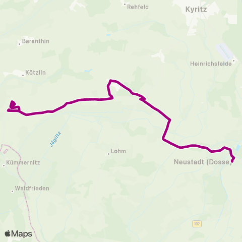 ORP Ostprignitz-Ruppiner Personennahverkehrsgesellschaft Schule ↔︎ Neue Schule map