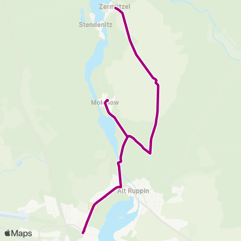ORP Ostprignitz-Ruppiner Personennahverkehrsgesellschaft Zermützel ↔︎ Schule map