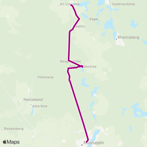 ORP Ostprignitz-Ruppiner Personennahverkehrsgesellschaft Flecken Zechlin ↔︎ Rheinsberger Tor Bhf map