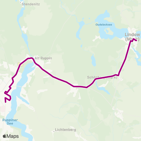 ORP Ostprignitz-Ruppiner Personennahverkehrsgesellschaft Rüthnick ↔︎ Rheinsberger Tor Bhf map