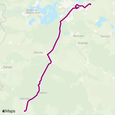 Lange Görzke ↔︎ Brandenburg map
