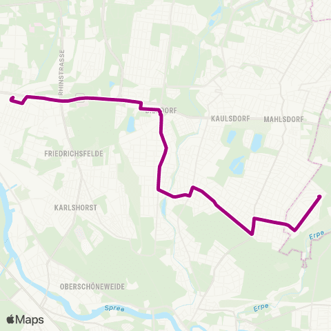 BVG Mahlsdorfer Allee ↔︎ 🅢+🅤 Lichtenberg Bhf (Berlin) map