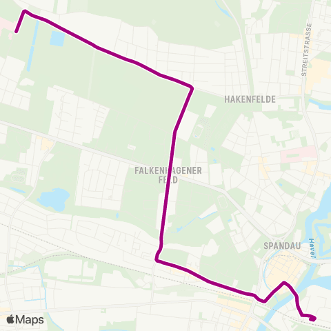 BVG Waldkrankenhaus ↔︎ 🅢 Stresow (Berlin) map