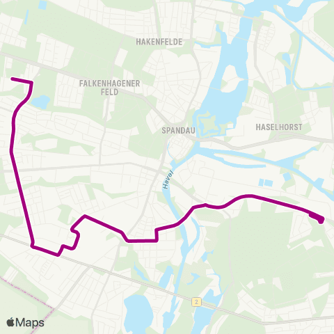 BVG Im Spektefeld ↔︎ 🅤 Ruhleben (Berlin) map