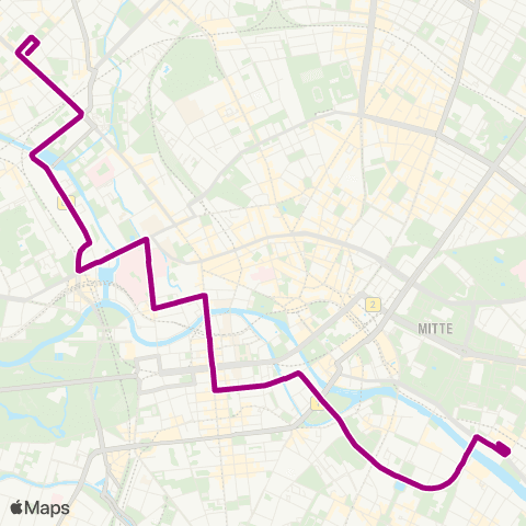 BVG 🅤 Leopoldplatz (Berlin) ↔︎ 🅢 Ostbahnhof (Berlin) map