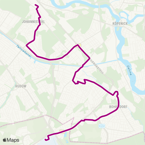 BVG 🅢 Schönefeld (Bei Berlin) ↔︎ 🅢 Schöneweide map
