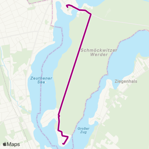 BVG Moßkopfring (Berlin) ↔︎ Alt-Schmöckwitz (Berlin) map