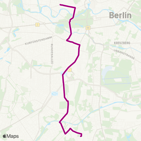 BVG Halbauer Weg (Berlin) ↔︎ 🅤 Turmstr. (Berlin) map