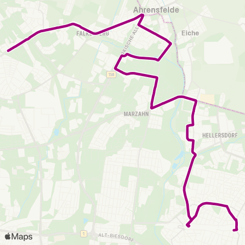 BVG Prerower Platz ↔︎ 🅢 Mahlsdorf (Berlin) [Treskowstr.] map