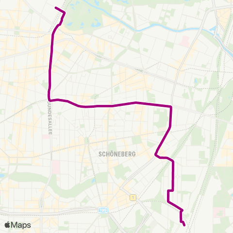 BVG Hertzallee (Berlin) ↔︎ 🅢 Südkreuz Bhf (Berlin) map