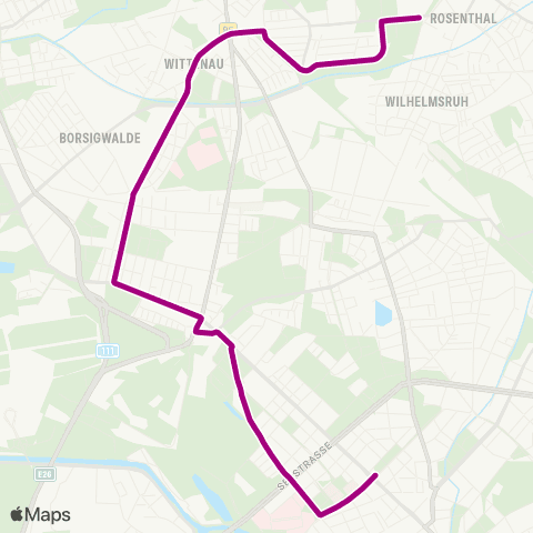 BVG 🅤 Leopoldplatz (Berlin) ↔︎ Märkische Zeile (Berlin) map