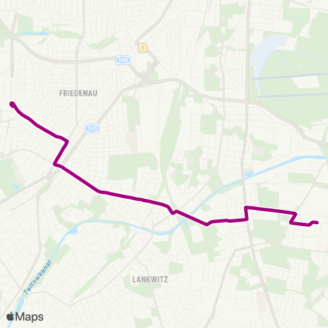 BVG Dardanellenweg (Berlin) ↔︎ Dillenburger Str. (Berlin) map