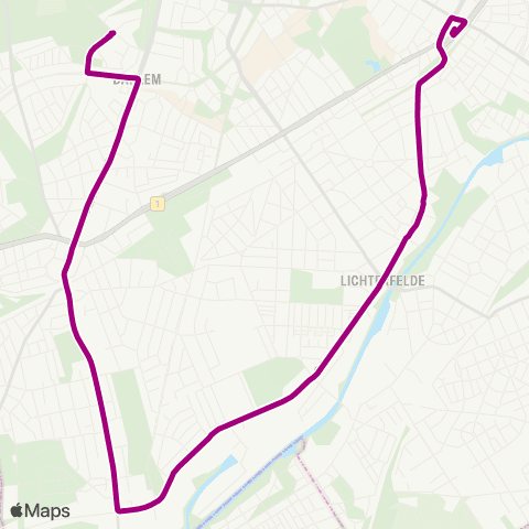 BVG 🅢+🅤 Rathaus Steglitz (Berlin) ↔︎ Waldfriedhof Dahlem (Berlin) map