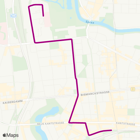 BVG Schlosspark-Klinik (Berlin) ↔︎ 🅤 Wilmersdorfer Str. map