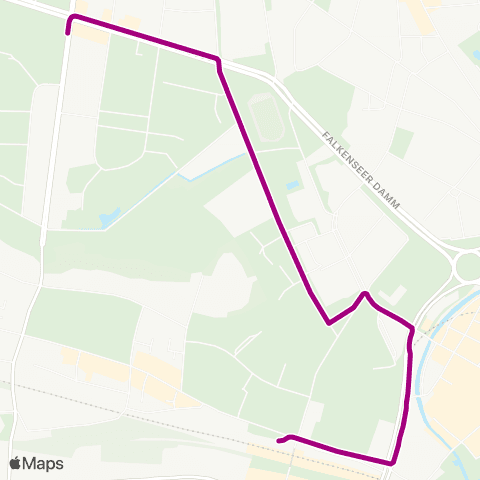 BVG 🅢+🅤 Rathaus Spandau (Berlin) ↔︎ Falkenseer Chaussee map