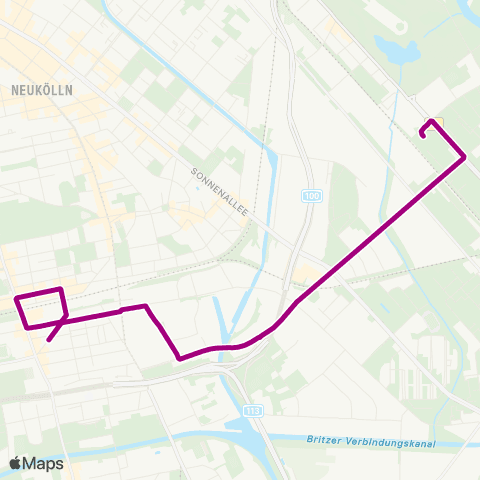 BVG Kranoldstr. (Berlin) ↔︎ 🅢 Plänterwald (Berlin) map