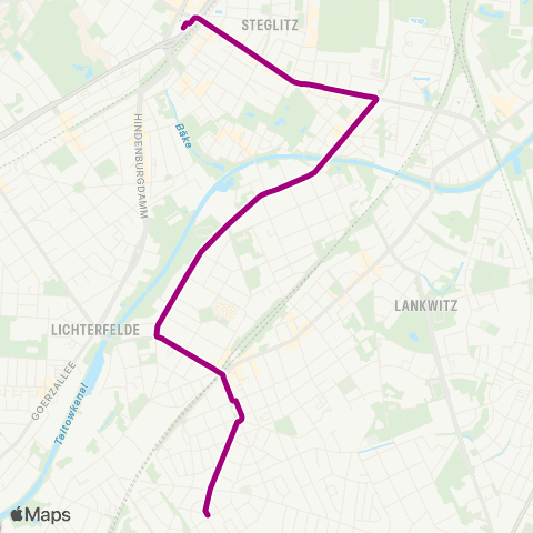 BVG Saaleckplatz (Berlin) ↔︎ 🅢+🅤 Rathaus Steglitz (Berlin) [Busbahnhof] map