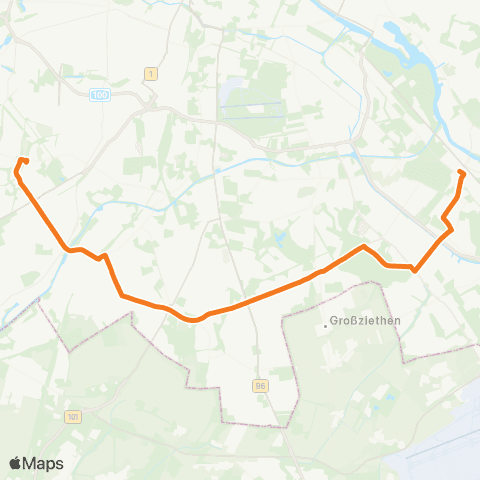 BVG 🅢 Schöneweide ↔︎ 🅤 Dahlem-Dorf (Berlin) map