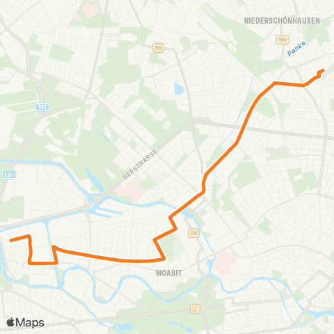 BVG 🅢+🅤 Jungfernheide Bhf (Berlin) ↔︎ Hadlichstr. (Berlin) map