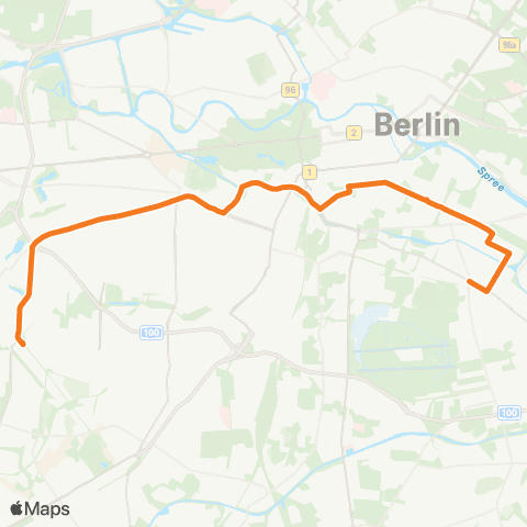 BVG 🅤 Hermannplatz ↔︎ Roseneck (Berlin) map