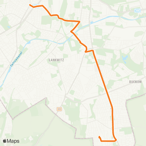BVG Wünsdorfer Str. ↔︎ 🅤 Walther-Schreiber-Platz (Berlin) map