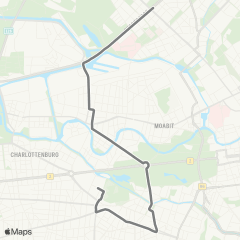 BVG Hertzallee (Berlin) ↔︎ 🅤 Seestr. (Berlin) map