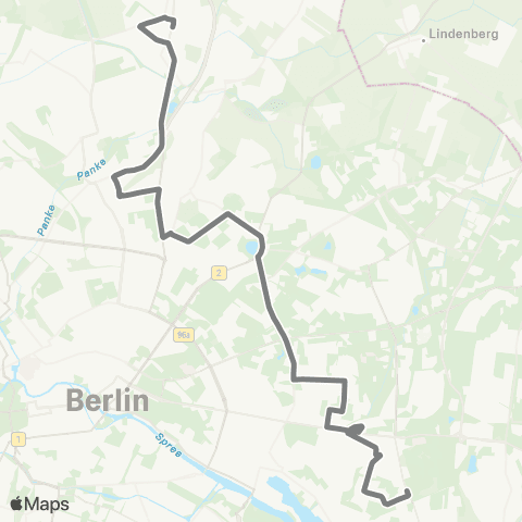 BVG Französisch Buchholz Kirche (Berlin) ↔︎ 🅤 Tierpark (Berlin) map