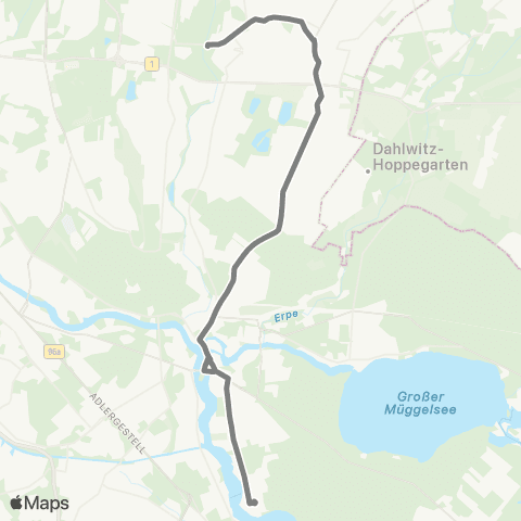 BVG Wendenschloß (Berlin) ↔︎ 🅢+🅤 Wuhletal (Berlin) map