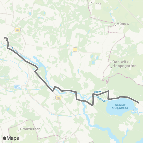BVG Rahnsdorf ↔︎ 🅢+🅤 Alexanderplatz Bhf map