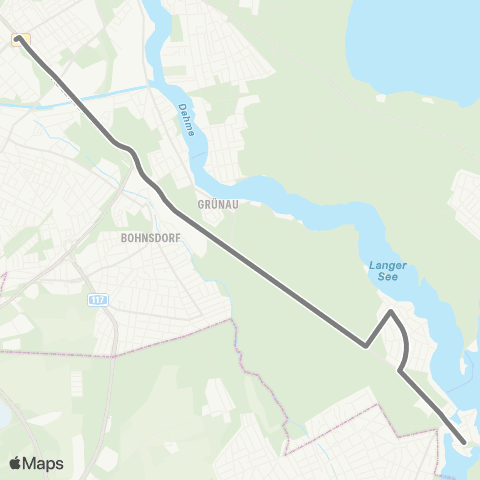 BVG Alt-Schmöckwitz (Berlin) ↔︎ 🅢 Adlershof (Berlin) map