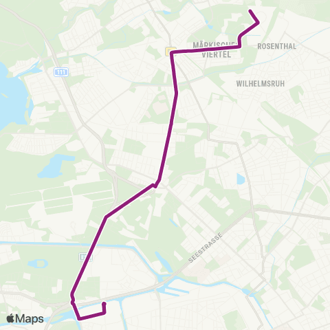BVG Goerdelersteg (Berlin) ↔︎ Quickborner Str. (Berlin) map