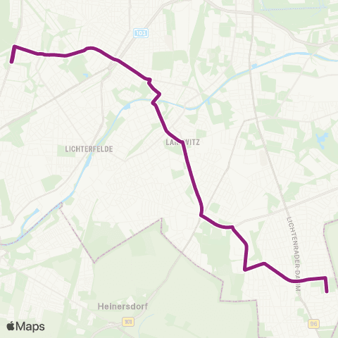 BVG Nahariyastr. (Berlin) ↔︎ Königin-Luise-Str. map