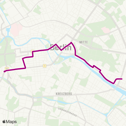 BVG 🅢+🅤 Warschauer Str. (Berlin) ↔︎ Philharmonie Süd (Berlin) map