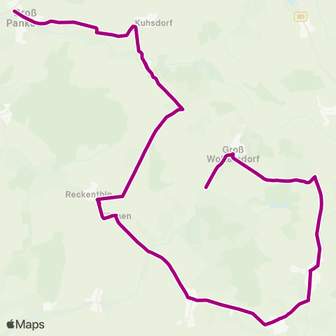 prignitzbus Augenklinik ↔︎ Brücke map