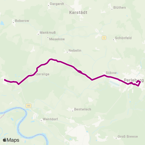 prignitzbus Dorf ↔︎ Zob map