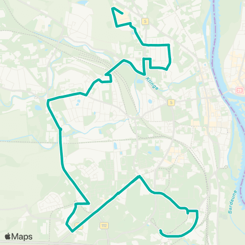 Stadtverkehrsgesellschaft Frankfurt (Oder) Spitzkrug Nord ↔︎ Neuberesinchen map