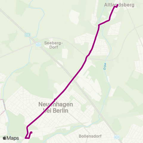 mobus Märkisch-Oderland Bus Altlandsberg Markt ↔︎ 🅢 Hoppegarten map