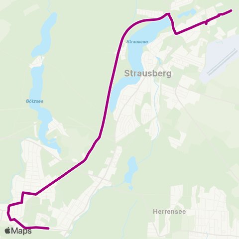 mobus Märkisch-Oderland Bus Gesundheitszentrum ↔︎ 🅢 Strausberg Bhf map
