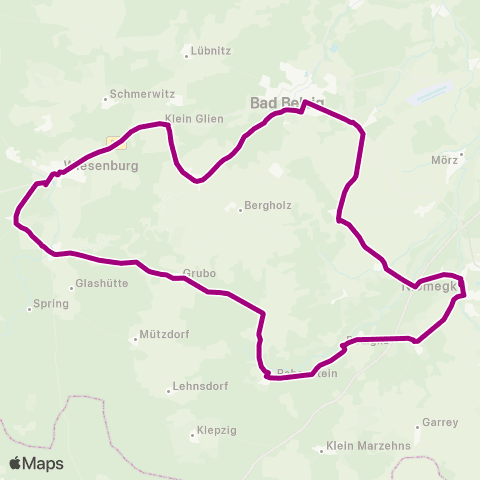 regiobus Potsdam Mittelmark  map