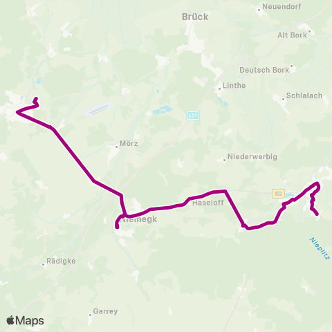 regiobus Potsdam Mittelmark Krankenhaus ↔︎ Busbahnhof map