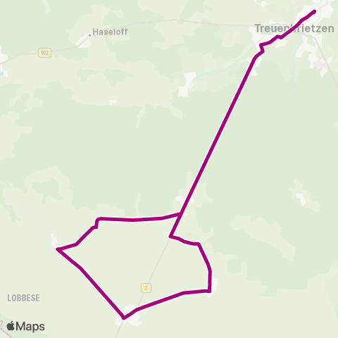 regiobus Potsdam Mittelmark Marzahna ↔︎ Markt map