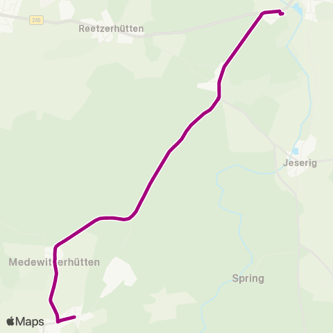 regiobus Potsdam Mittelmark Medewitz ↔︎ Wiesenburg map