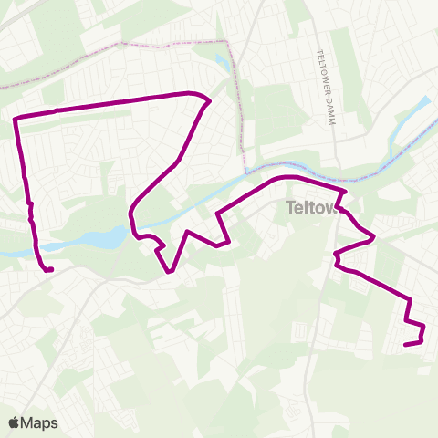 regiobus Potsdam Mittelmark 🅢 Teltow Stadt ↔︎ Stahnsdorf Waldschänke map