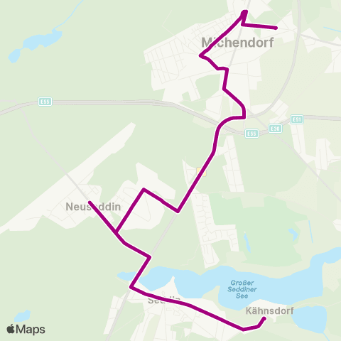regiobus Potsdam Mittelmark Kähnsdorf ↔︎ Seddin Bhf map
