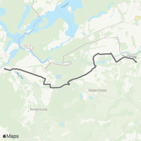 regiobus Potsdam Mittelmark 🅢 Teltow Stadt ↔︎ 🅢 Potsdam Hbf map